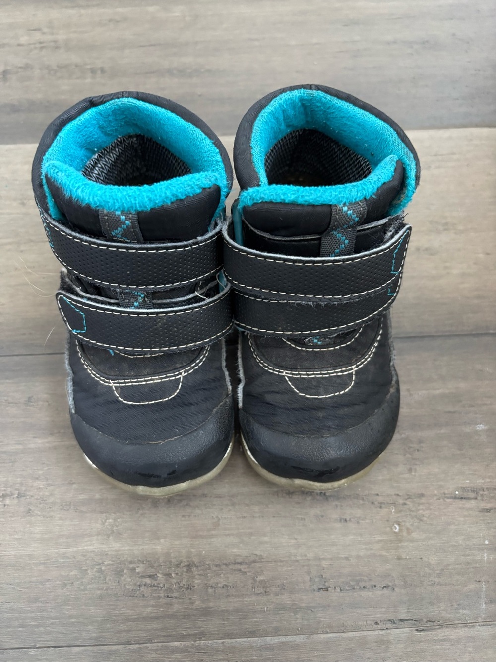See Kai Run Black and Teal Toddler Winter Boots Insulated Size 8